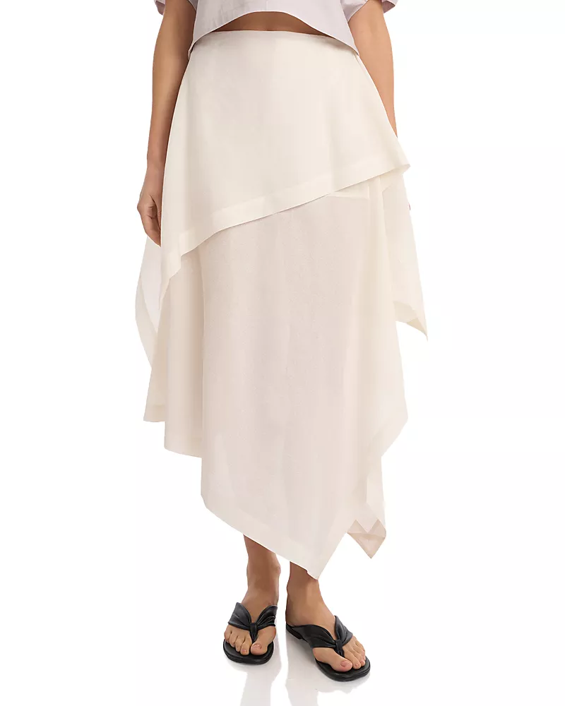 Pleats Please Issey Miyake All Squares Asymmetrical Skirt