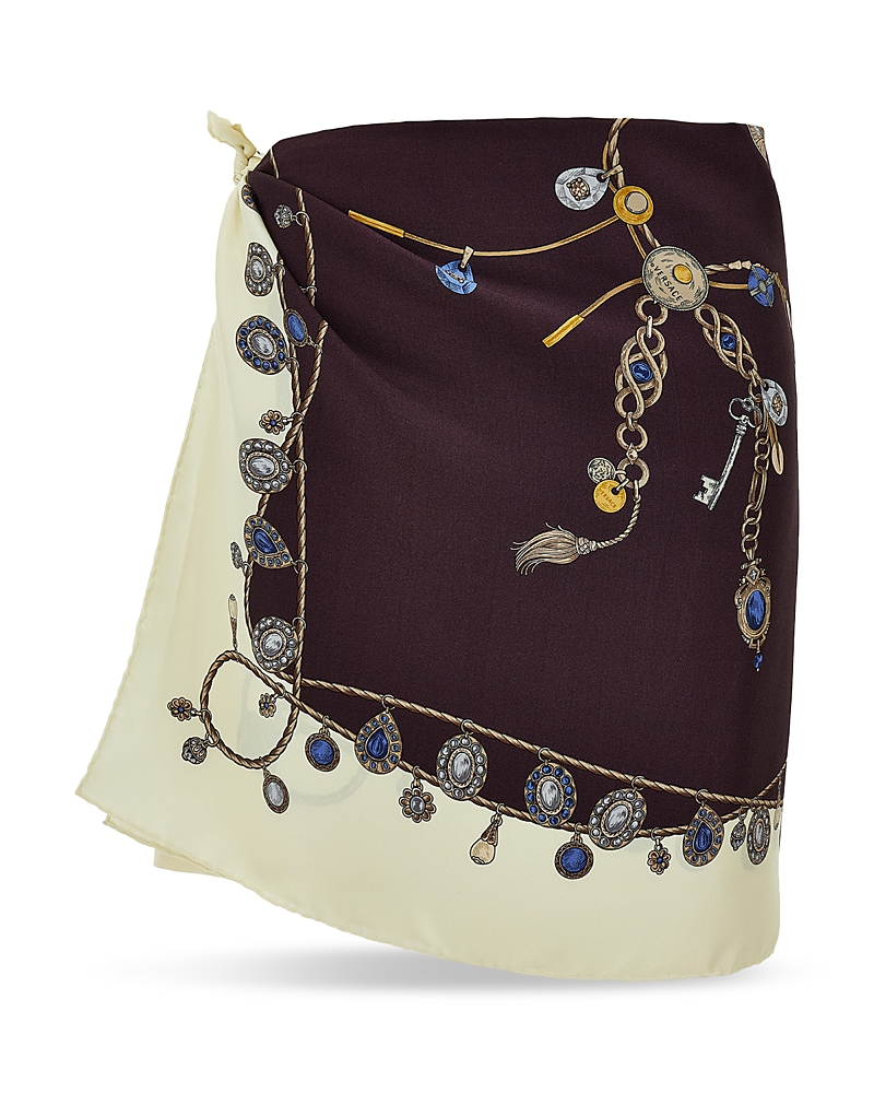 Versace Stolen Jewels Silk Skirt