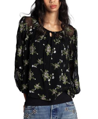  Bluebell Embroidered Chiffon Blouse