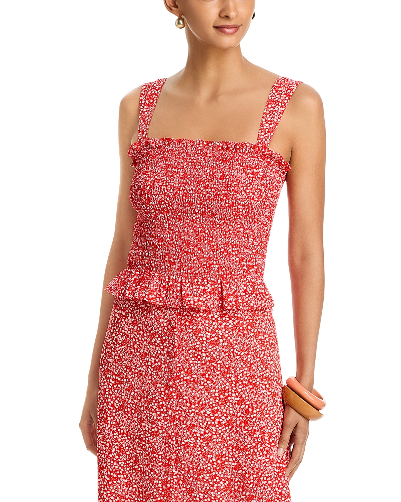 French Connection Agnes Crepe Smocked Top