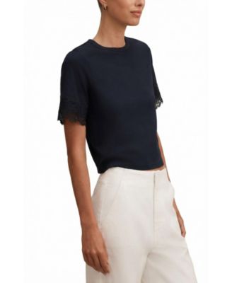  Women's Rosemary Lace Trim Tee