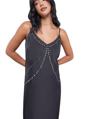 Premium Stud Embellished Slip Dress