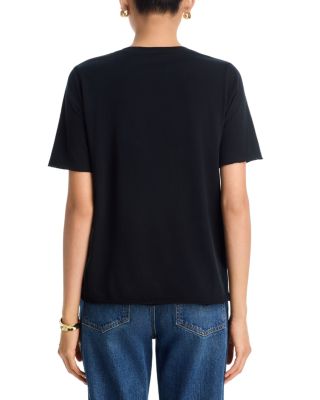Aivy Raw Hem V Neck Tee