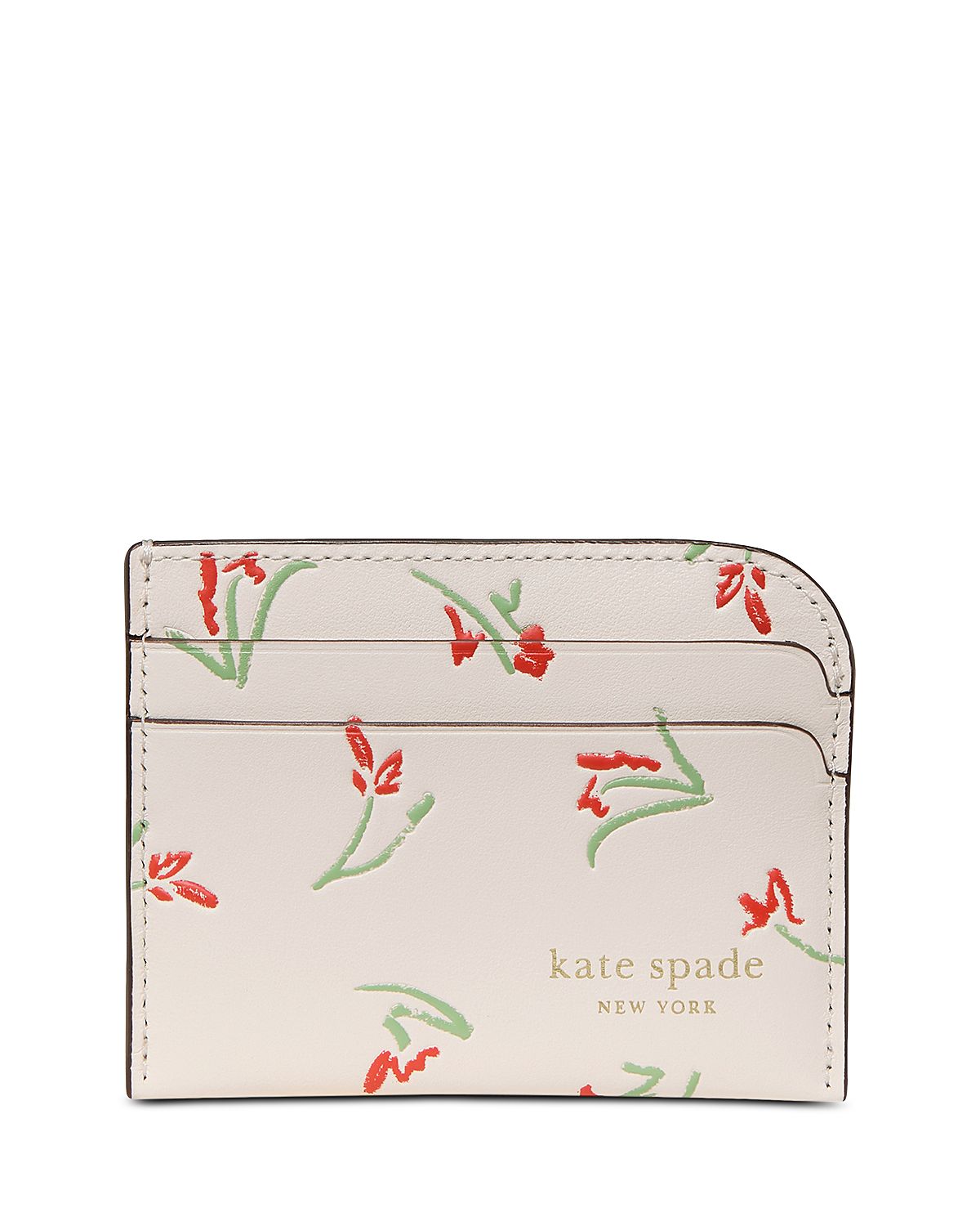kate spade new york Devin Vibrant Buds Leather Card Holder