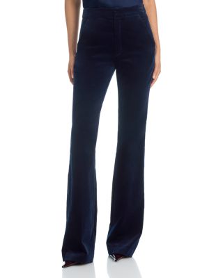 A.l.c A. L.c. Sophie Ii Cotton Blend Bootcut Pants In Navy