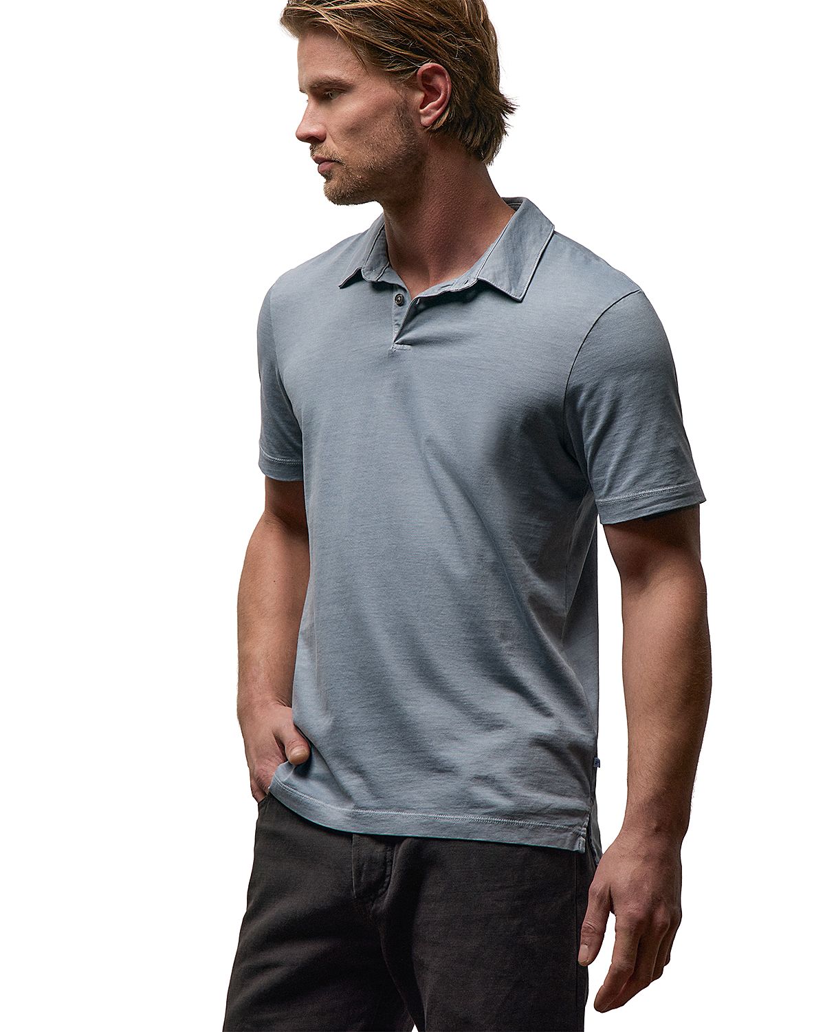 James Perse Sueded Jersey Polo