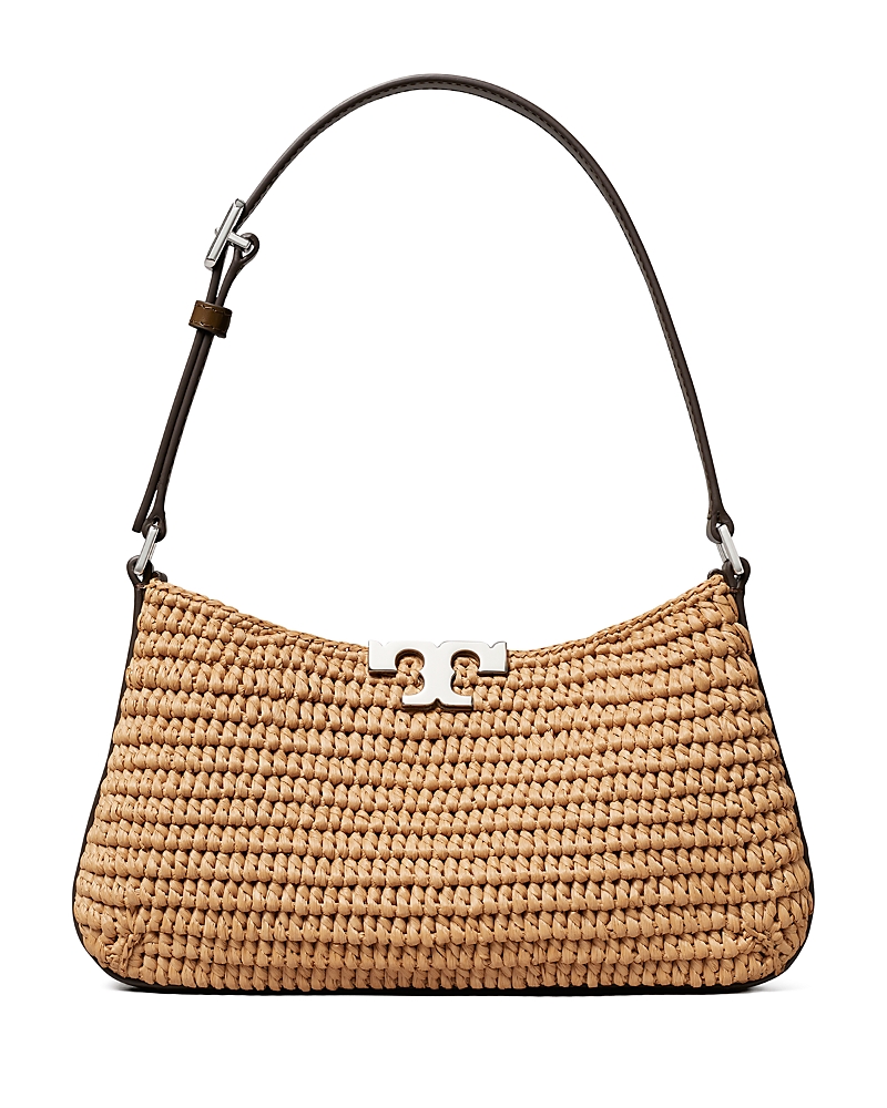 Tory Burch Eleanor Slim Raffia Shoulder Bag
