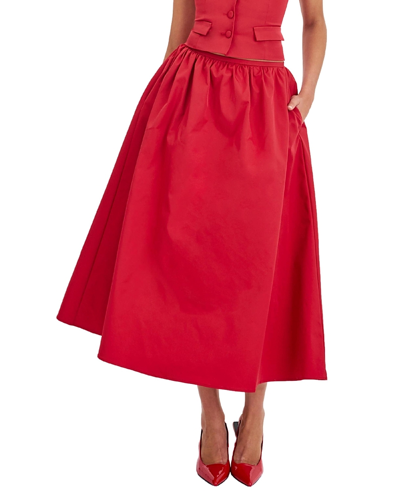 Miss Circle Ursel Gathered A-Line Midi Skirt