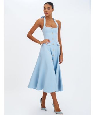  Gillian Halter A-Line Midi Dress