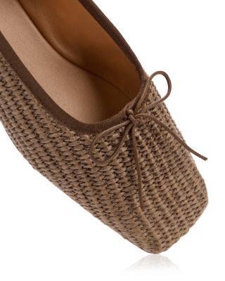Women's Woven Square Toe Ballerina Flats