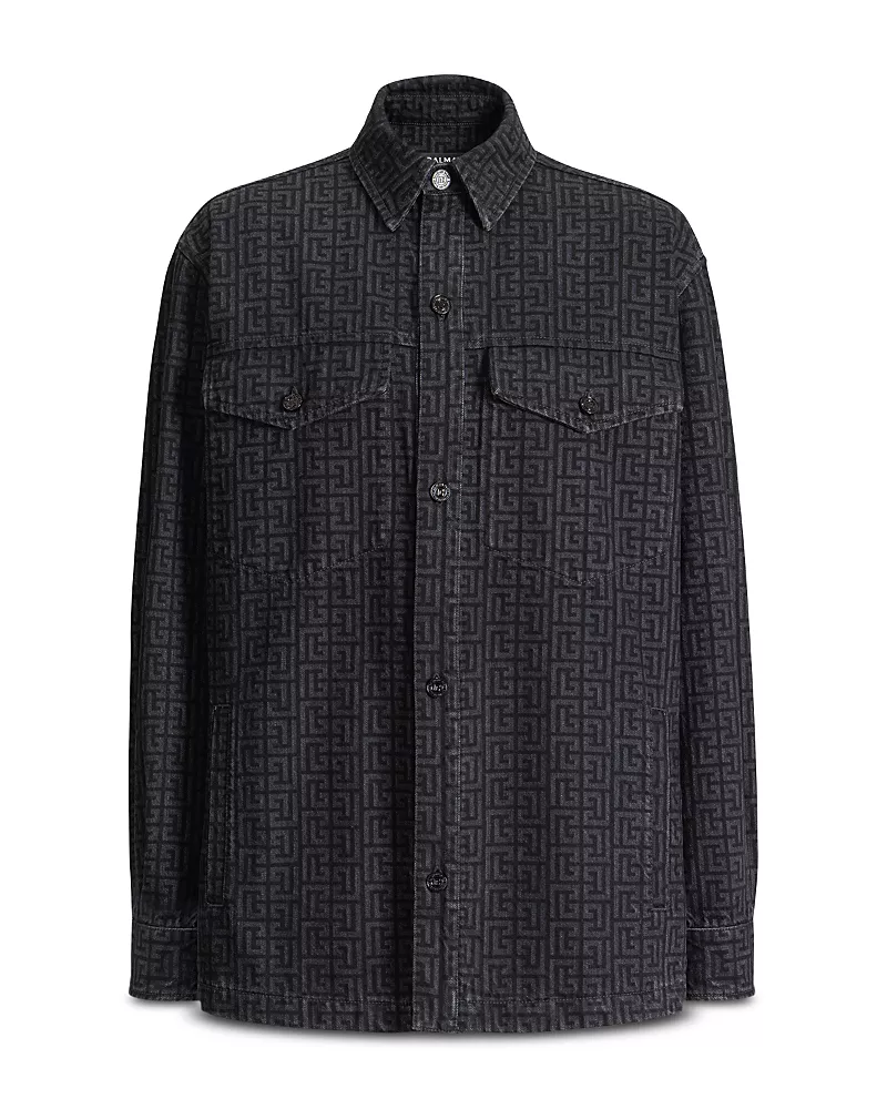Balmain Monogram Maze Pattern Shirt