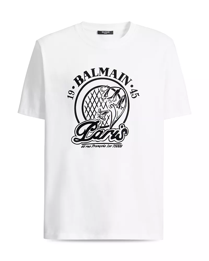 Balmain 1945 Crewneck Logo T-Shirt