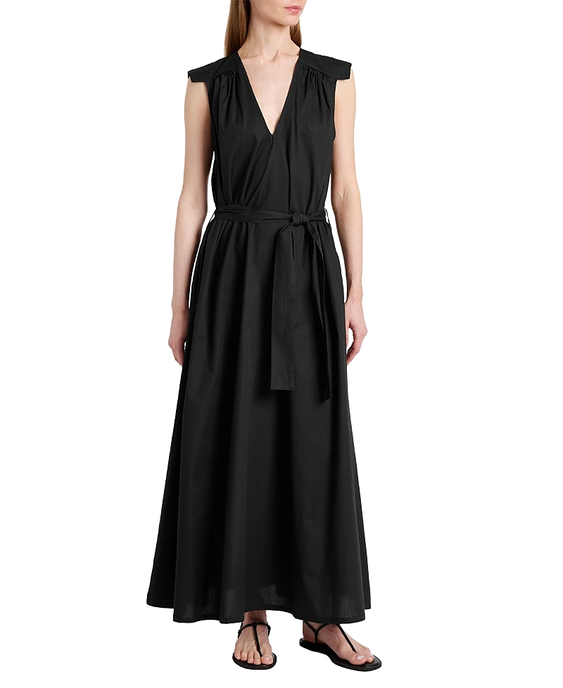 Santorelli Niu Cap Sleeve Maxi Cotton Dress