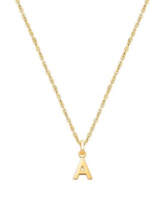 Girls' 14K Gold Modern Initial Necklace - Little Kid, Big Kid
