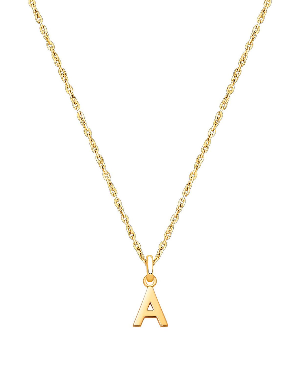 Tiny Blessings Girls' 14K Gold Modern Initial Necklace - Little Kid, Big Kid