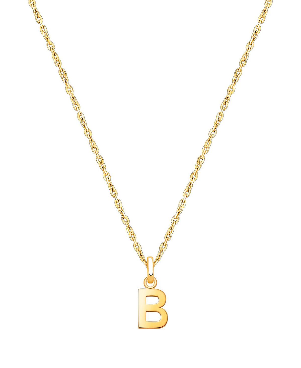 Tiny Blessings Girls' 14K Gold Modern Initial Necklace - Little Kid, Big Kid