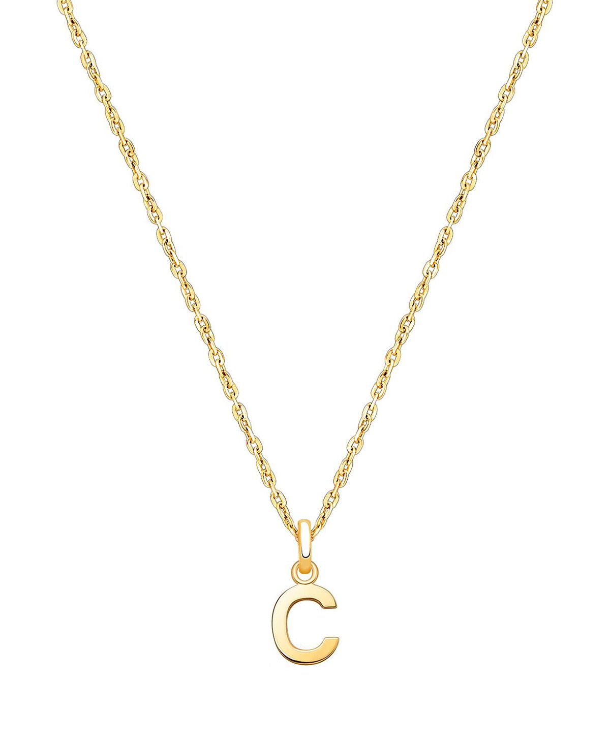 Tiny Blessings Girls' 14K Gold Modern Initial Necklace - Little Kid, Big Kid