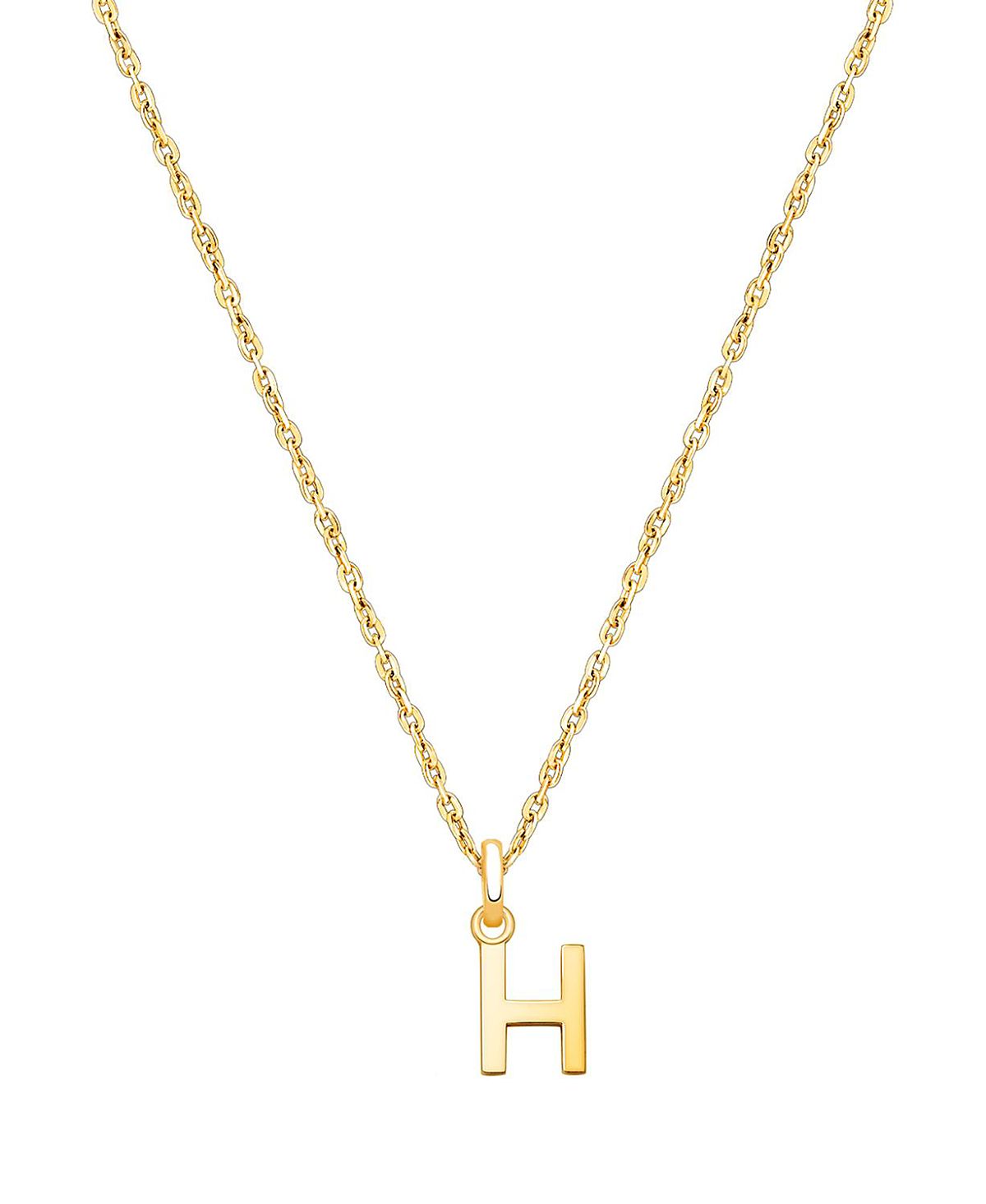 Tiny Blessings Girls' 14K Gold Modern Initial Necklace - Little Kid, Big Kid