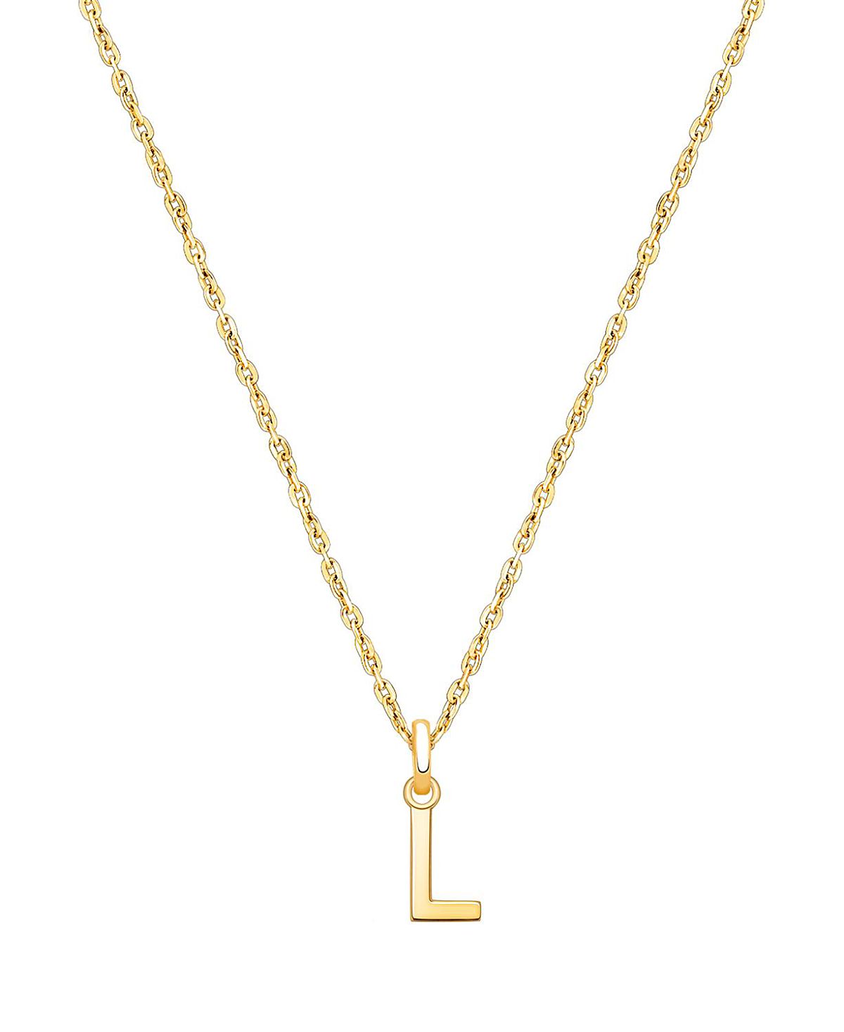 Tiny Blessings Girls' 14K Gold Modern Initial Necklace - Little Kid, Big Kid