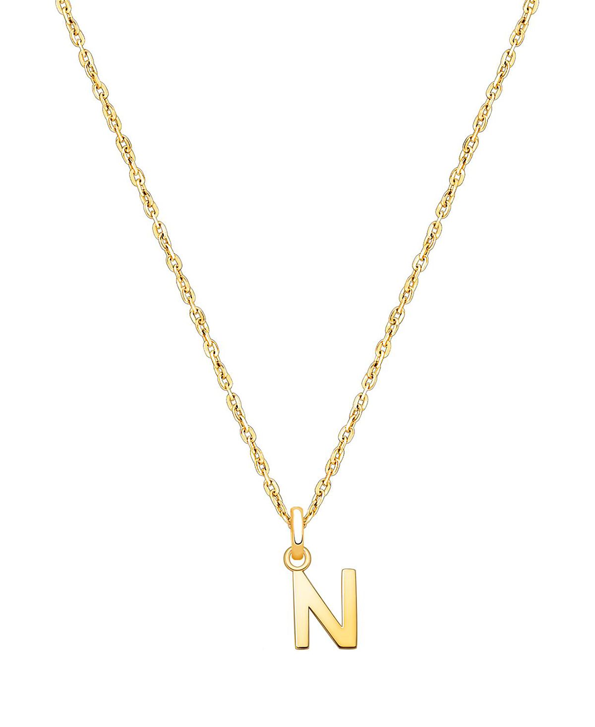Tiny Blessings Girls' 14K Gold Modern Initial Necklace - Little Kid, Big Kid