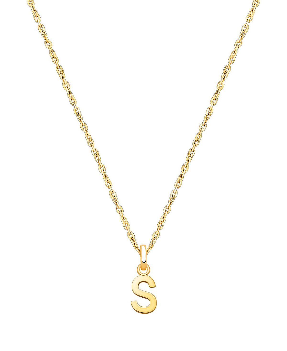 Tiny Blessings Girls' 14K Gold Modern Initial Necklace - Little Kid, Big Kid