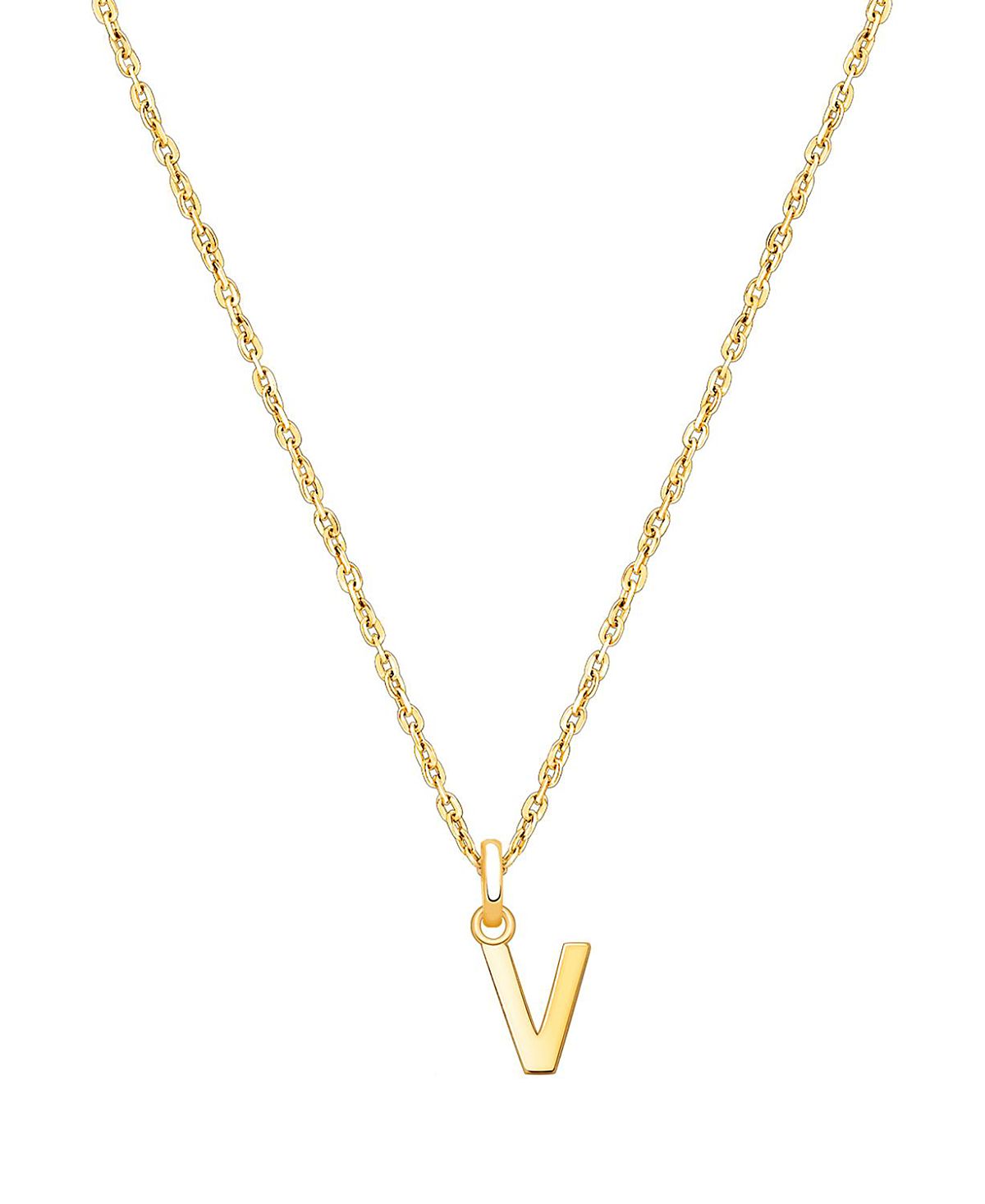 Tiny Blessings Girls' 14K Gold Modern Initial Necklace - Little Kid, Big Kid