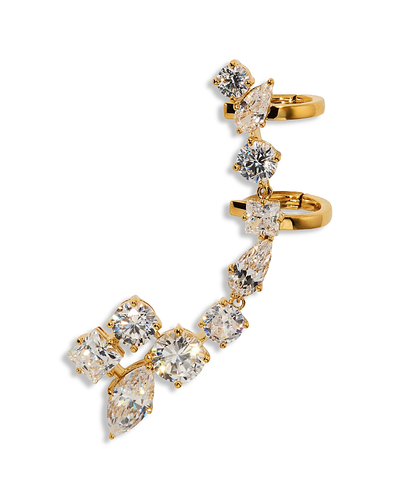 Nadri Lucia 18K Yellow Gold Plated Cz Full Ear Climber Earrings, 1.75L