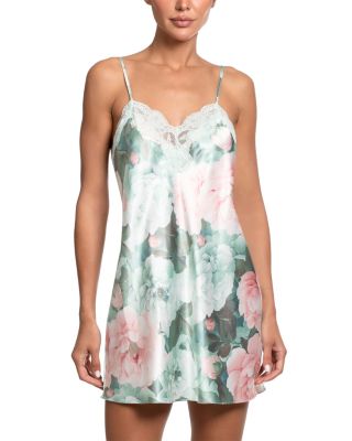 Lace Trim Satin Chemise