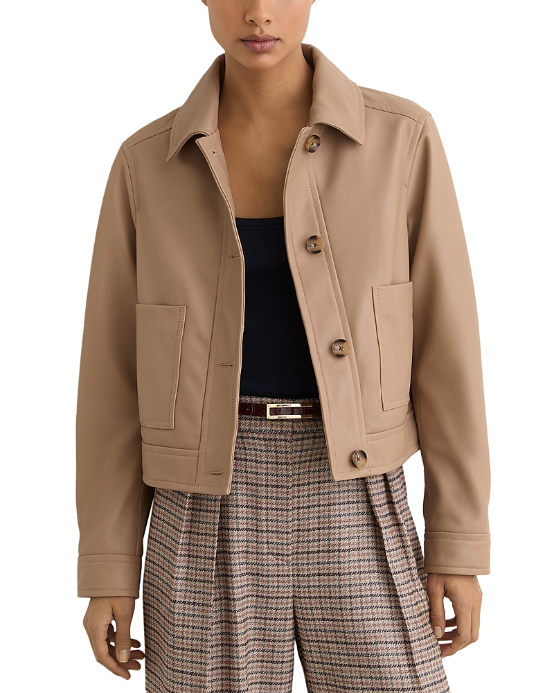 Reiss Petites Sonny Leather Jacket