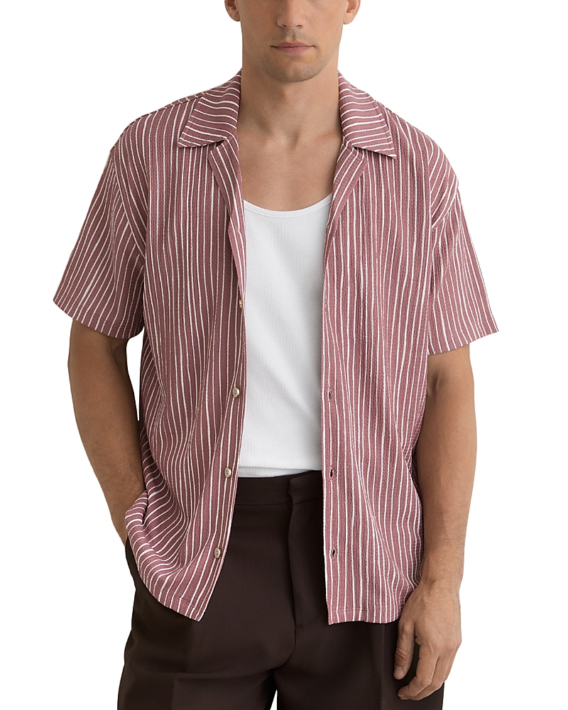 Reiss Regular Fit Textured Stripe Shirt