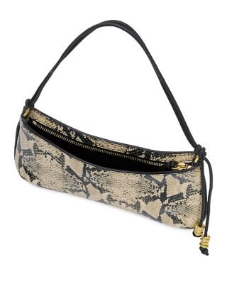 Rebecca Minkoff Reina Small Snake Embossed Leather Shoulder Bag