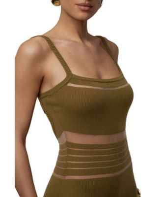  Striped Rib Knit Dress