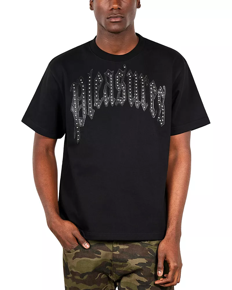 Pleasures Stud Logo Crewneck T-Shirt