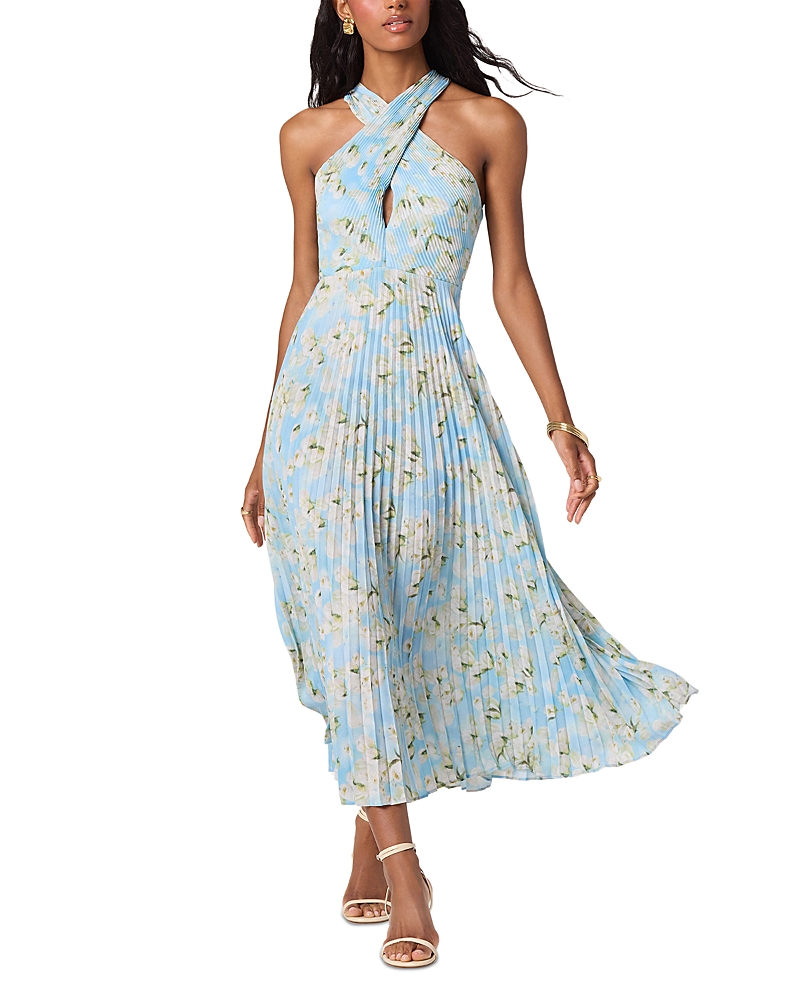 Astr the Label Samantha Pleated Back Cutout Dress