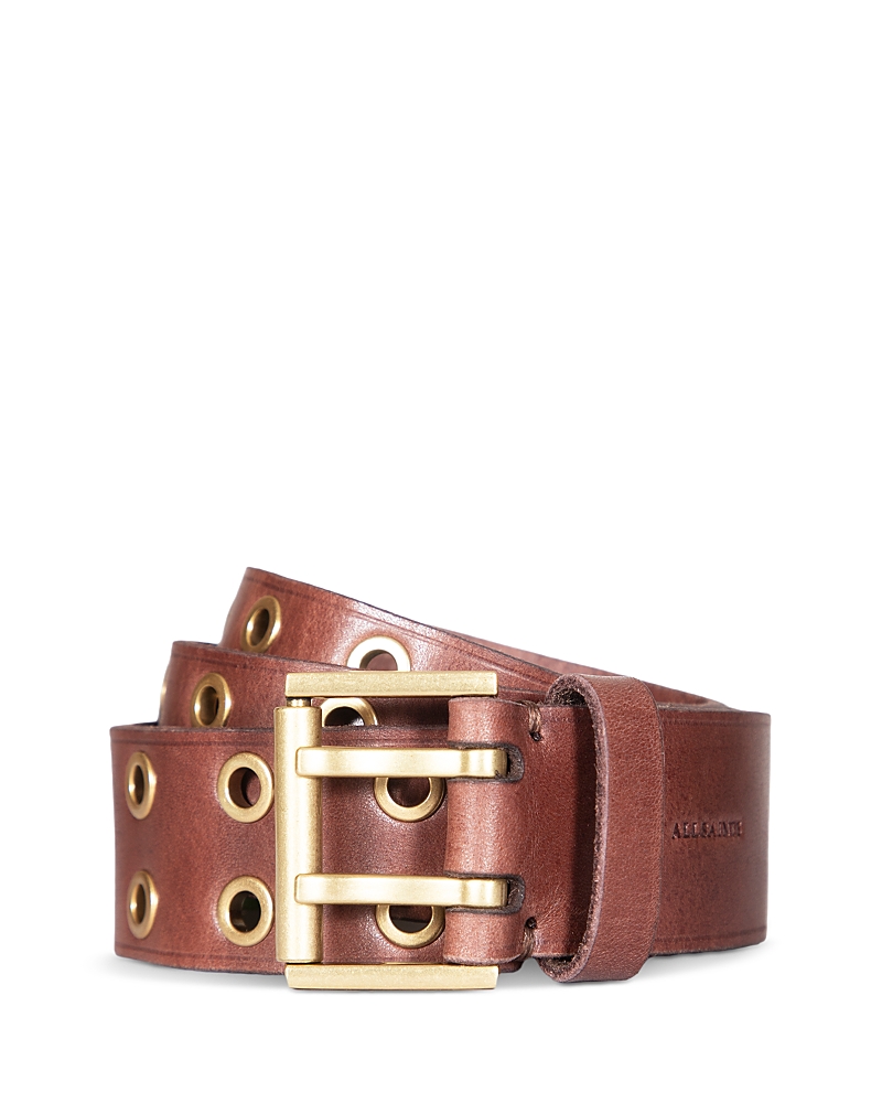 Allsaints Women's Flat Eyelets Leather Belt