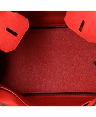 Birkin 30 Handbag Red Togo with Palladium Hardware