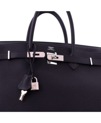Birkin 40 Handbag Black Togo with Palladium Hardware