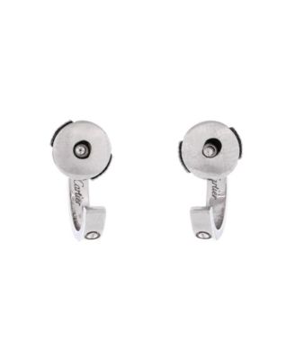  Small Love Hoop Earrings 18K White Gold