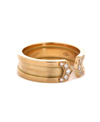  6.5mm C de Cartier Ring 18K Gold with Diamonds