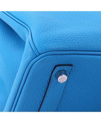 Birkin 30 Handbag Verso Togo with Palladium Hardware