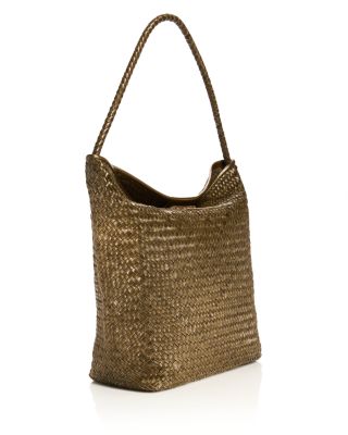 Signature Woven Leather Bucket Bag