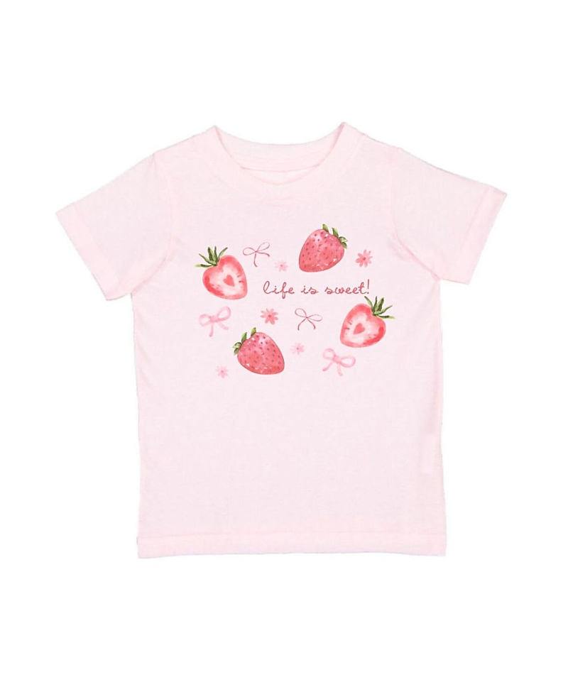 Sweet Wink Girls' Life is Sweet Strawberry Short Sleeve T-Shirt - Baby, Little Kid