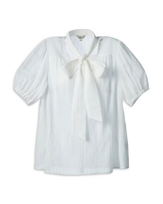 Jovonna London Short Sleeve Bow Neck Blouse