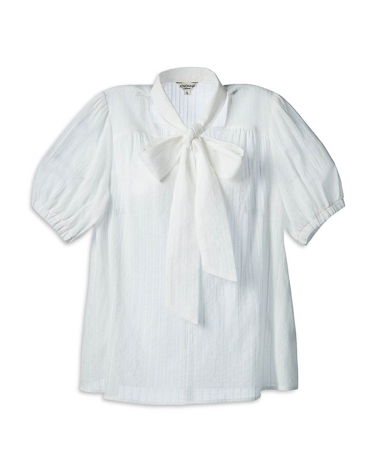 Jovonna London Short Sleeve Bow Neck Blouse