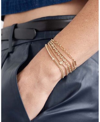 14K Yellow Gold Heavy Metal Medium Box Link Chain Bracelet