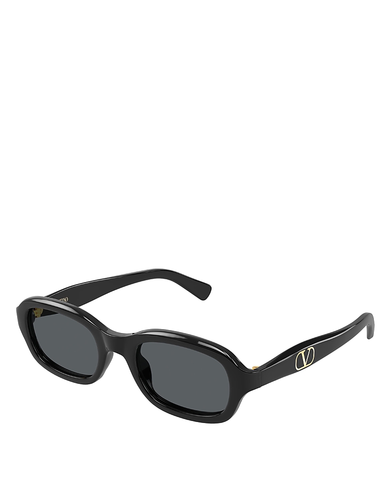 Valentino Rectangular Sunglasses, 51mm