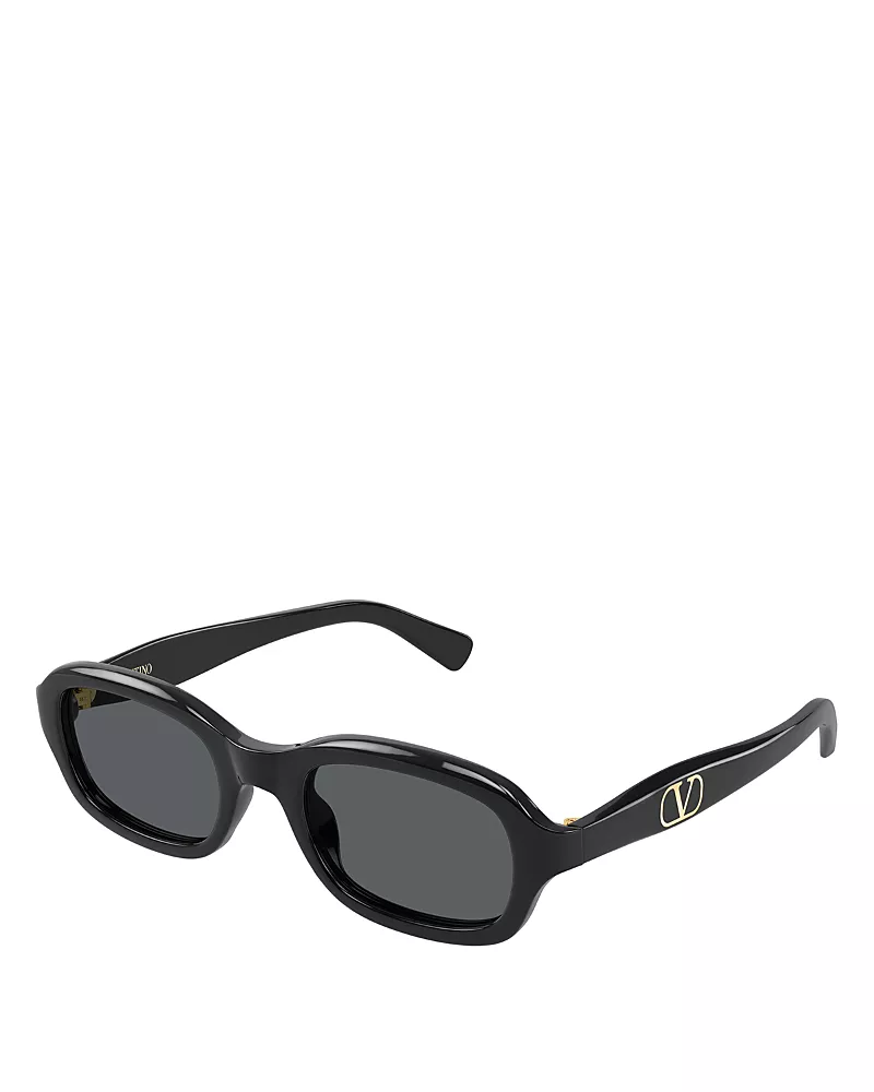 Valentino Rectangular Sunglasses, 51mm