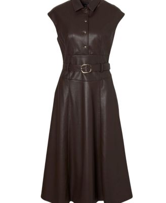 Brown Leather Dress - Bloomingdale's