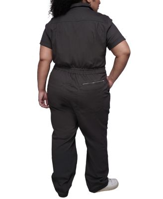  Plus The Essential High Waisted Zipper Coverall