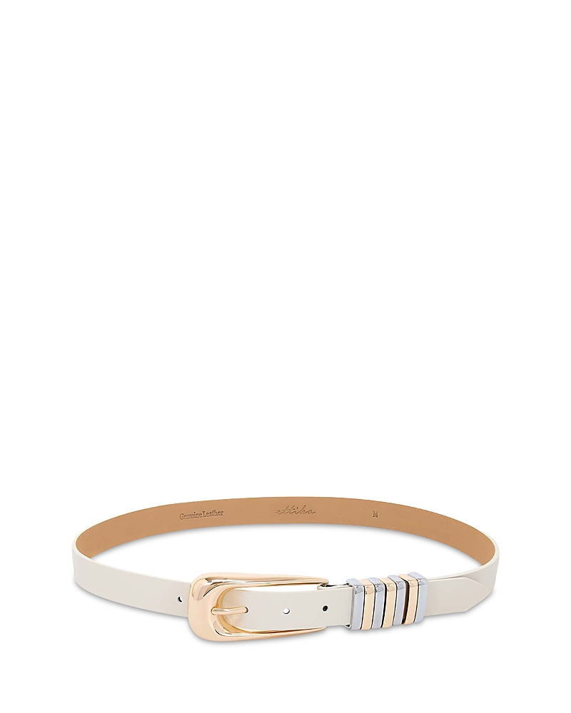 Ettika Women's Metal Core 18K Gold Plated Buckle Suede Leather Belt